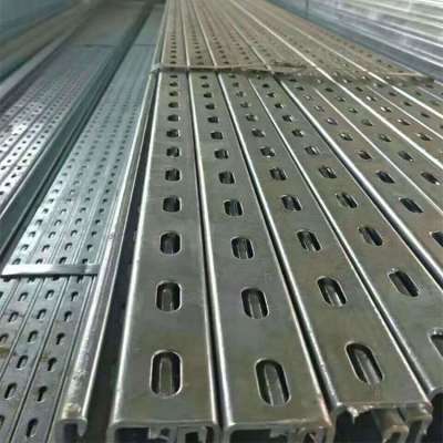 Hot Dip Galvanized Steel Slotted Single C Channel Strut